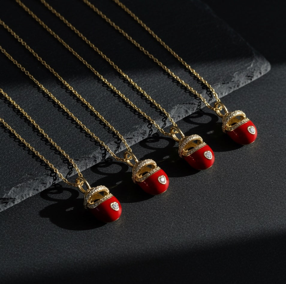 Exquisite Baby Shoe Pendant with Enamel & Sparkling Accents - Silver