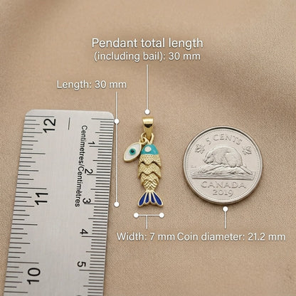 Nazar Evil Eye Necklace- Medium - Gold-Plated or Silver