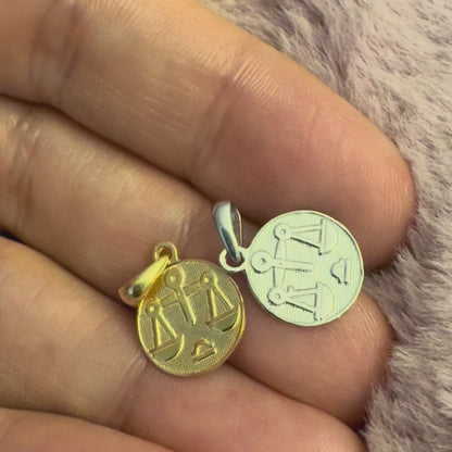 Ancient Zodiac Libra Necklace - Silver Zodiac Charm