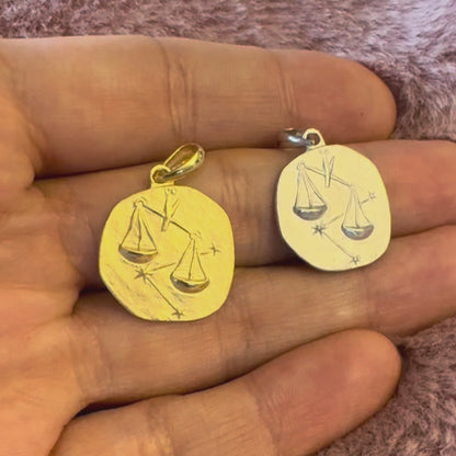Stellar Signs Libra Necklace - Silver Zodiac Pendant
