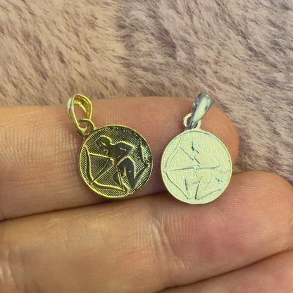 Ancient Zodiac Sagittarius Necklace - Silver Zodiac Charm
