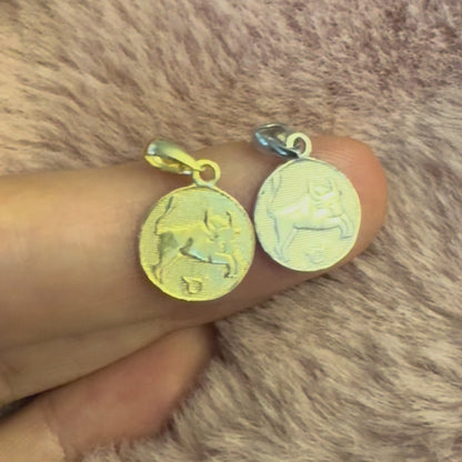 Ancient Zodiac Taurus Necklace - Silver Zodiac Charm