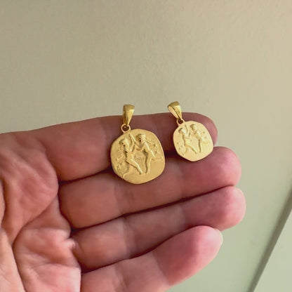 Stellar Signs Gemini Necklace - Solid Gold Zodiac Pendant
