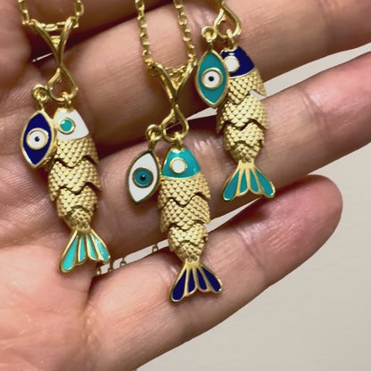 Nazar Evil Eye Necklace- Large - Gold-Plated or Silver