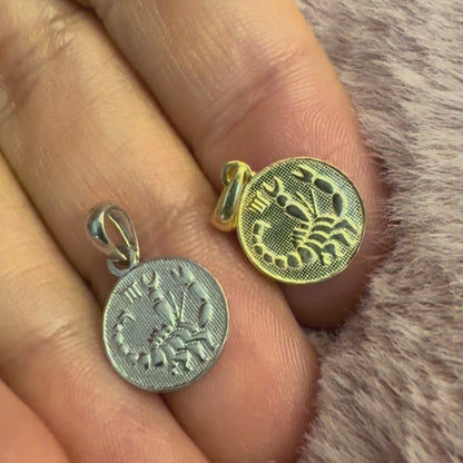Ancient Zodiac Scorpio Necklace - Silver Zodiac Charm