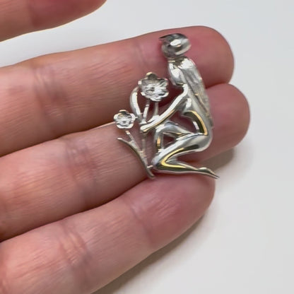 Zodiac Silhouette Virgo Necklace - Silver Zodiac Pendant