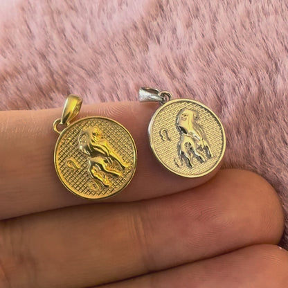 Zodiac Cosmos Leo Necklace - Solid Gold Zodiac Pendant