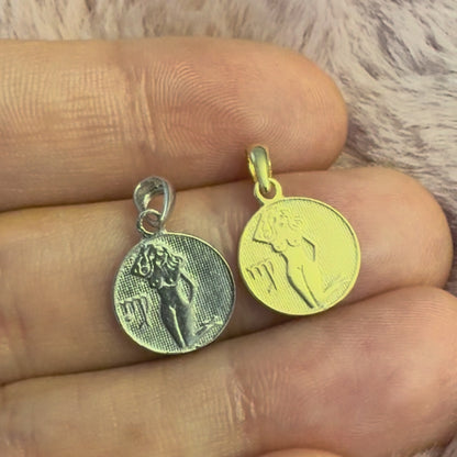 Ancient Zodiac Virgo Necklace - Silver Zodiac Charm