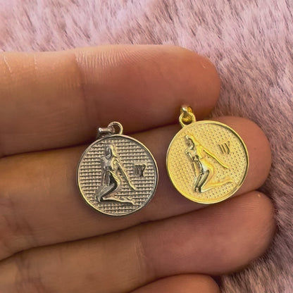 Zodiac Cosmos Virgo Necklace - Silver Zodiac Pendant