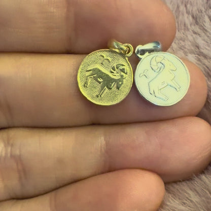 Ancient Zodiac Aries Necklace - Silver Zodiac Charm