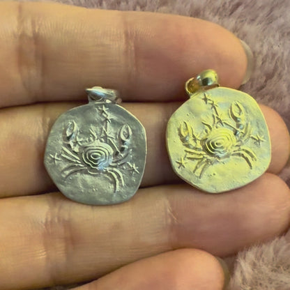 Stellar Signs Cancer Necklace - Silver Zodiac Pendant