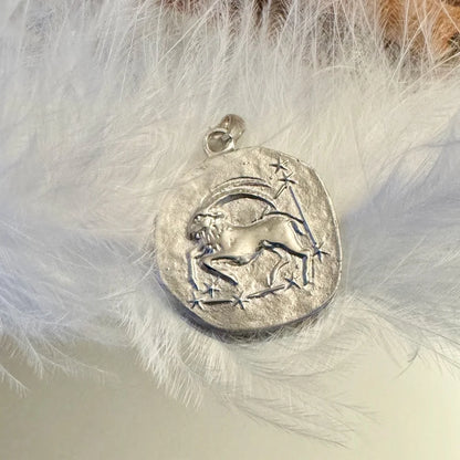 Sterling silver Capricorn zodiac pendant, perfect for women who love unique, astrology-inspired jewelry.